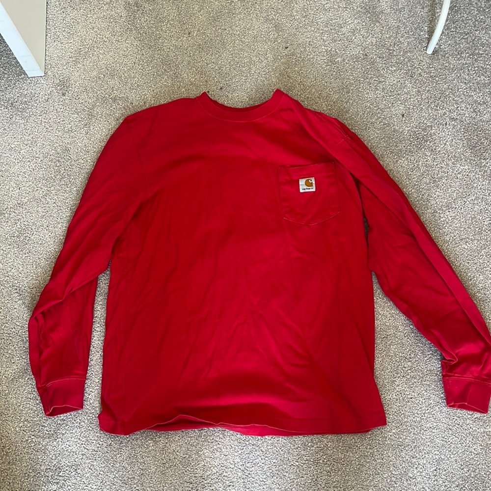 Carhartt Red Long Sleeve Large